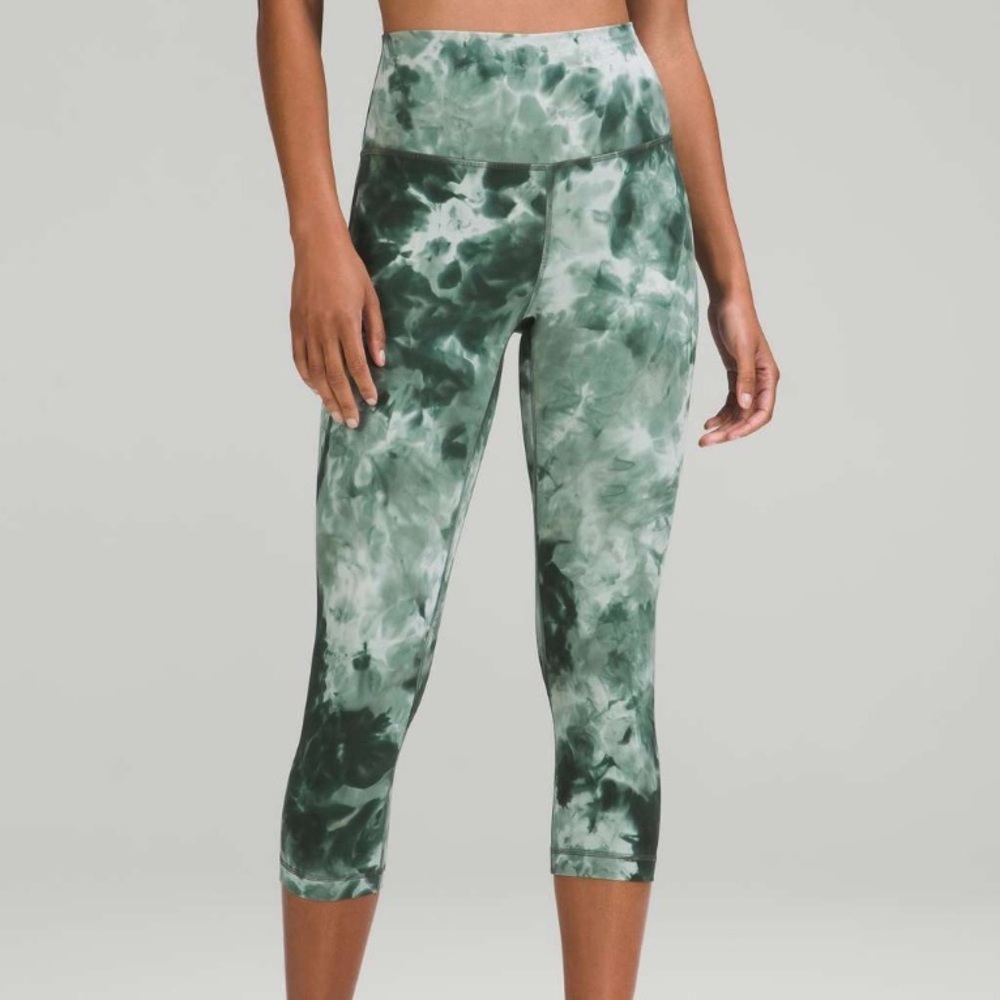 Lululemon Align High-Rise Crop Leggings Diamond Dye Starlight Smoked Spruce 8 - Picture 9 of 9